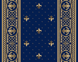 Ковровая дорожка полушерстяная LILIA blue