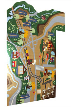 Детский ковер ручной работы Городок
