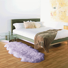 Овчина высокоплотная (накидка/ковер) ДВОЙНАЯ  лаванда