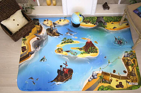 Детский развивающий 3D ковер Пираты Карибского Моря 86022
