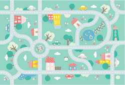 Детский развивающий 3D ковер с дорогами  ДОРОЖКИ-ДОМИКИ 86146