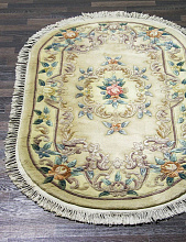 Ковер 90 LINE WOOLEN HANDK-KNOTTED 50010 BEIGE Овал