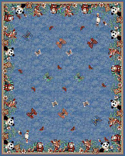 Детский ковер Джунгли синий