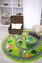 Детский развивающий 3D ковер с дорогами Лесная опушка 87100 КРУГ