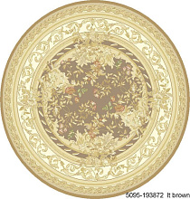 Рельефный ковер из вискозы VENEZIA 5095 193872 l brown КРУГ