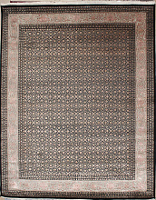 Индия шерсть шелк 14x14 HERALI BLACK / IVORY