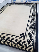 Ковер 90 LINE WOOLEN HANDK-KNOTTED A-123 BLACK / IVORY