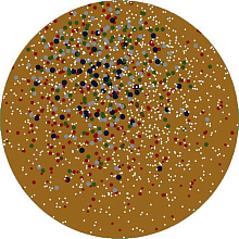 Ковер Абстракция 40171-23 КРУГ коричневый 