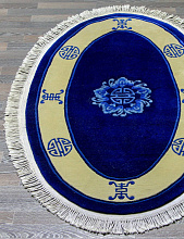 Ковер 90 LINE WOOLEN HANDK-KNOTTED 6101 NAVY Овал