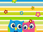 Детский ковер KIDS 8195 44933. Совята и радуга
