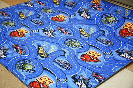 Детский ковер-палас Формула-1 синий